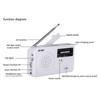 USB Charger Solar Hand Crank Radio LED Emergency Flash Light High Quality AM FM Radio  Radio