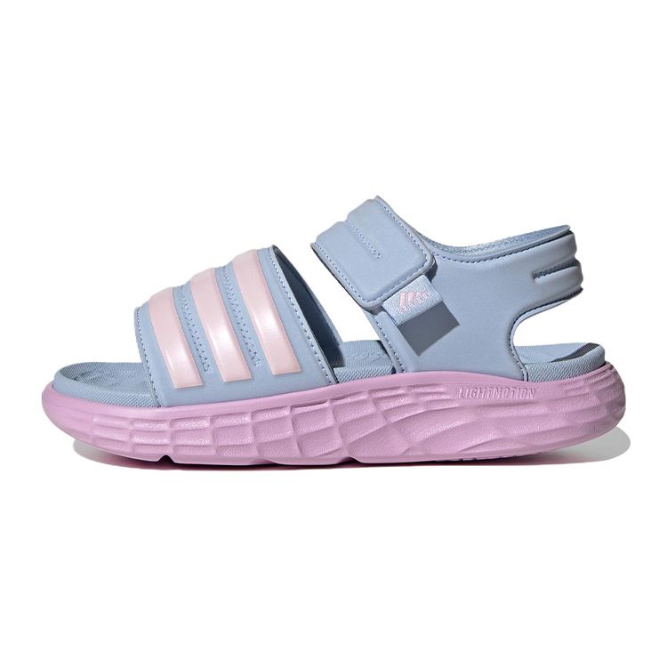 Adidas Duramo Sandals Slides Non-Slip Durable Kids Sandals Kids Sandals Blue Pink HP5834