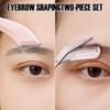 2-piece Eyebrow Trimming Knife and Eyebrow Trimming Scissors, Pink Eyebrow Trimming Scissors with Built-in Comb - Stainless Stee