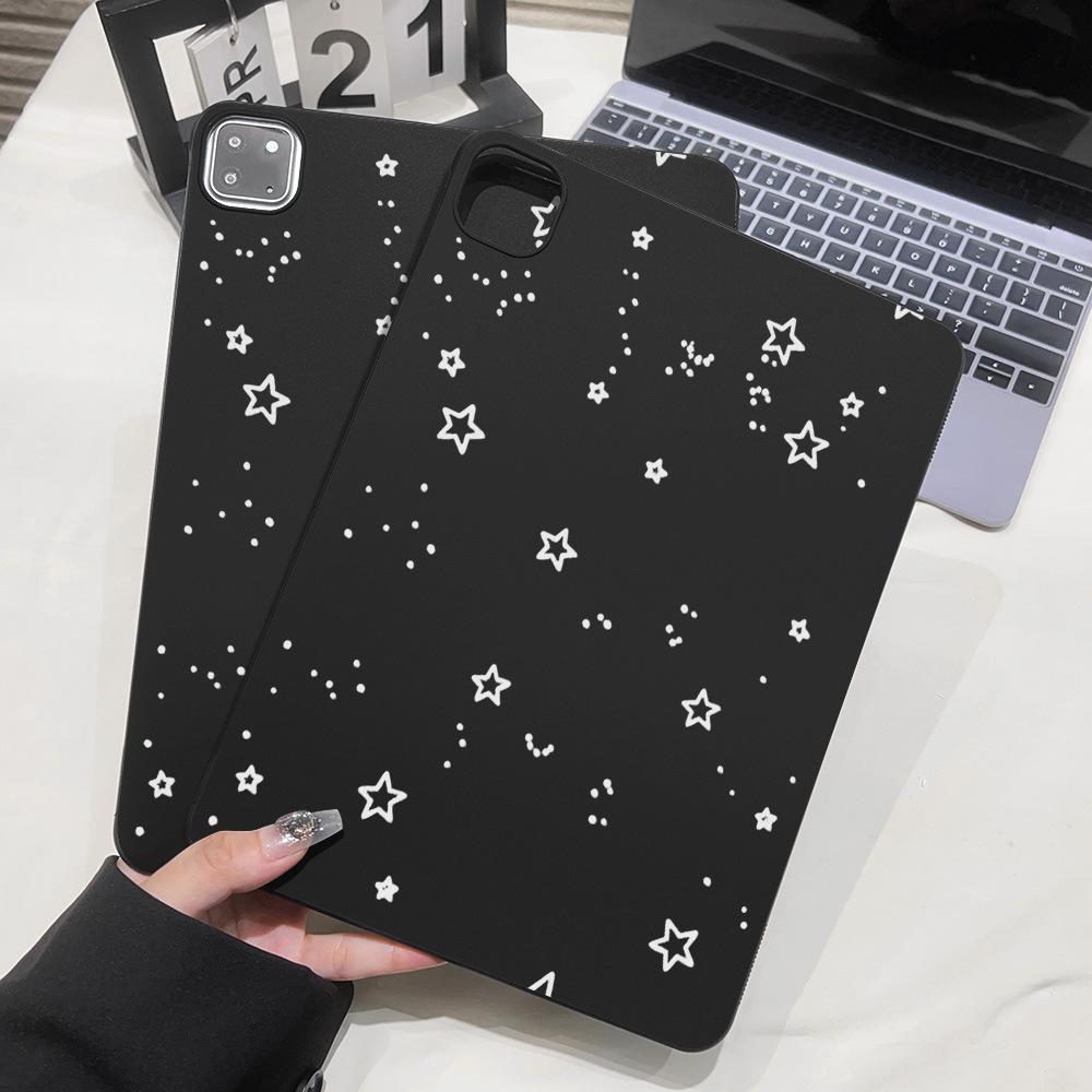 Black background full screen stars suitable for Apple iPad 10.5 inch protective case Xiaomi Pad 6 soft case Samsung light and thin