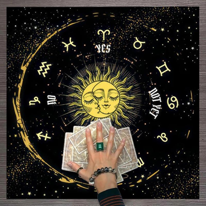 Tarot Card Tablecloth Altars Cloth 12 Constellations Tablecloth Home Decors