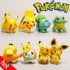 8PCS/set Mini Figures Toys Pikachu Psyduck Squirtle Bulbasaur Miniature Cake Succulents Desktop Ornaments Friend's Gift