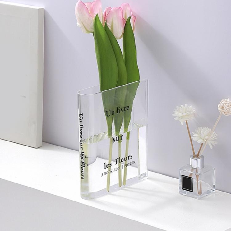 Acrylic Book Design Flower Jar Powerful Substance Prevents Accidents in Family Condition Safe for Child Pet Friendly