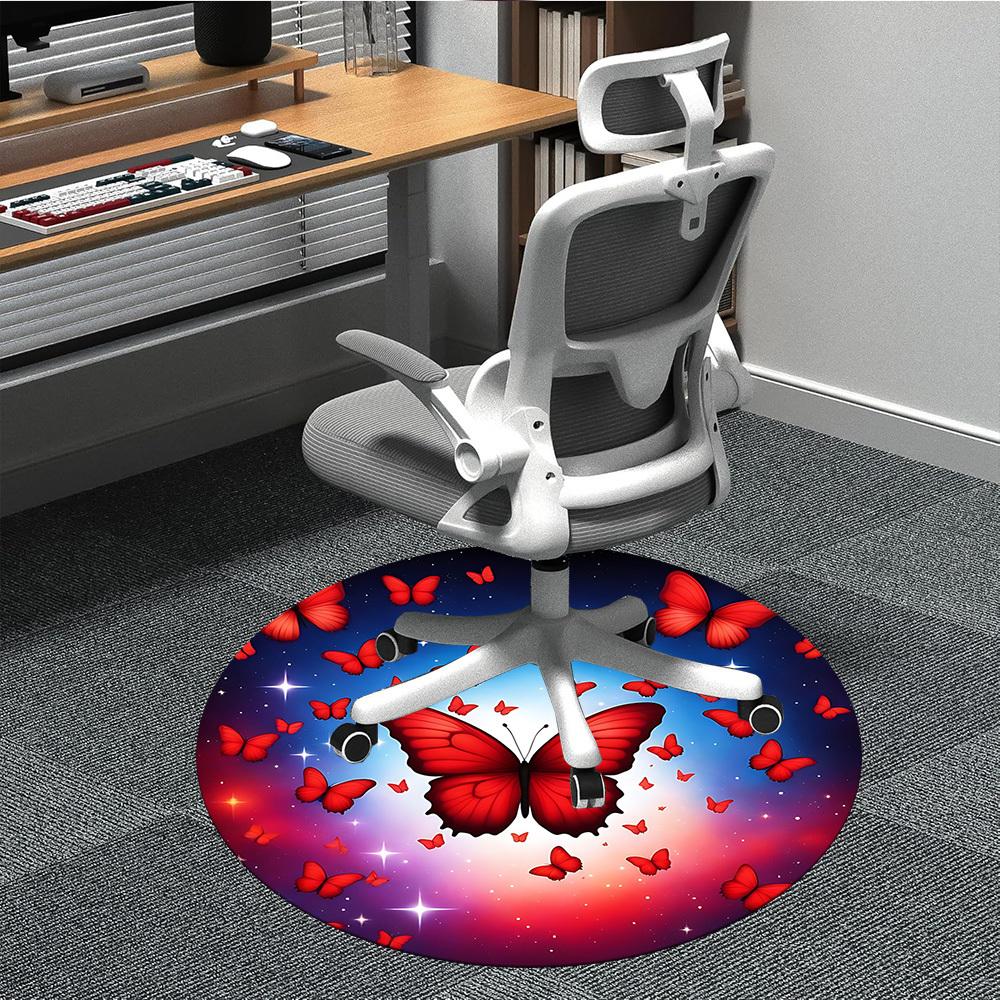 

1pc Butterfly Chair Carpet for Office, Non-slip, Soft and Durable Office Rug for Decoration, Perfect for Office yy260325065 80cm by 80cm