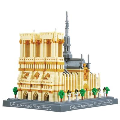 Frandy Landmark Large Notre Dame Cathedral Nanoblock SM076, Mixed Colors, Korean Popular Toys