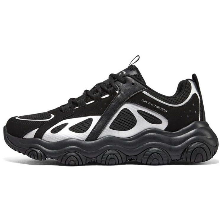 Skechers Rover X Bear Mesh Synthetic Leather Sport Comfort Low Top Dad Shoes Men sneaker Black 894224-BKGY 39.5