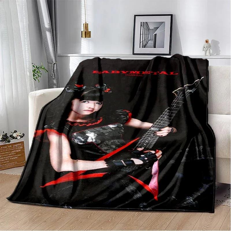 Ciepły drukowany koc Babymetal, koc do biura i salonu, flanelowy koc domowy, koc wielofunkcyjny