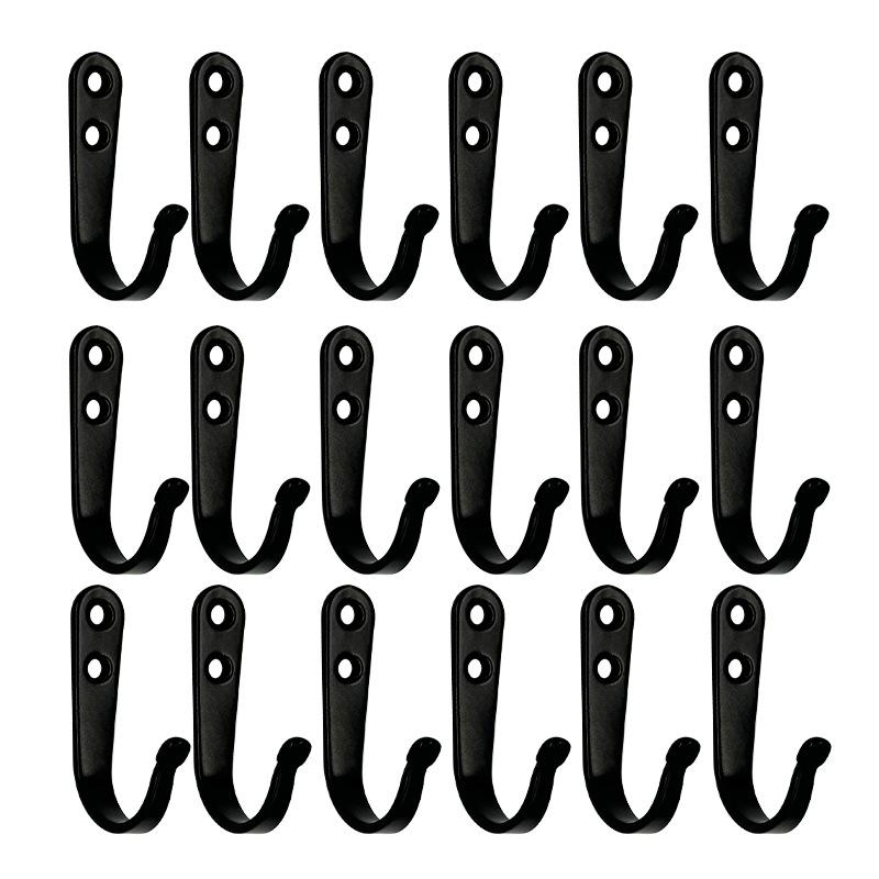 Shangli Modern Black Wrought Iron Wall Hook for Cabinets and Wardrobes
