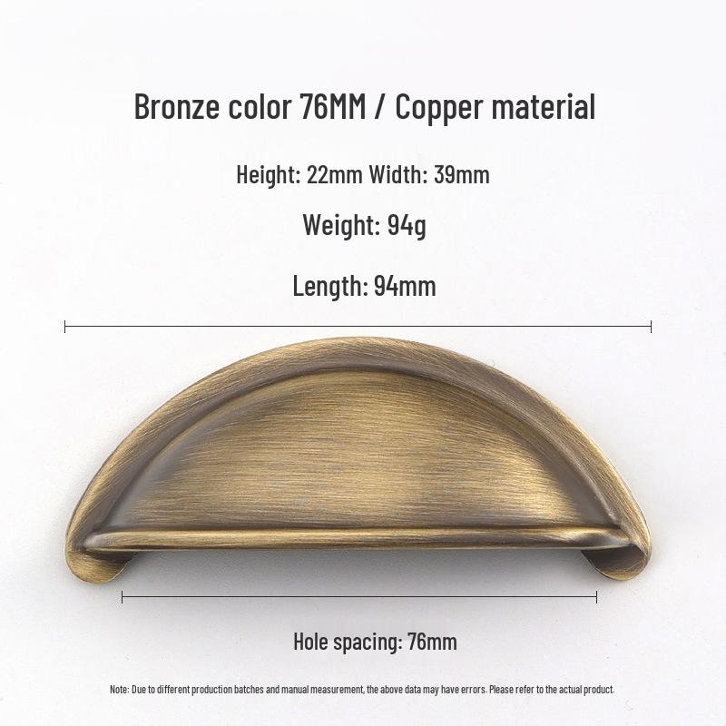 American Brass Retro Wardrobe Handle In Antique Bronze for Cabinets and Drawers