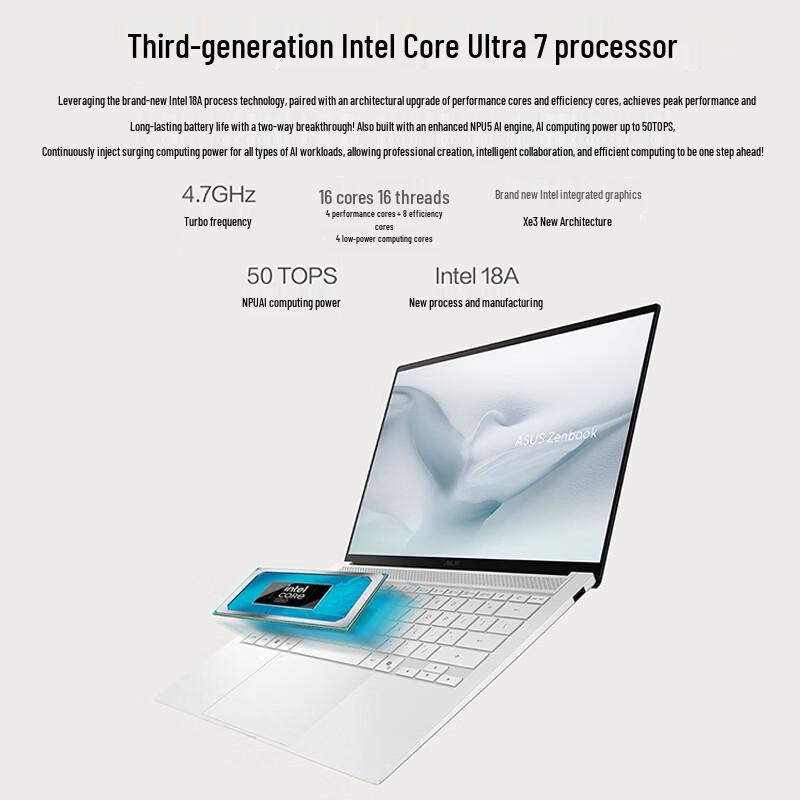 ASUS Zenbook 14 Air (2026) AI OLED Laptop (CN version)