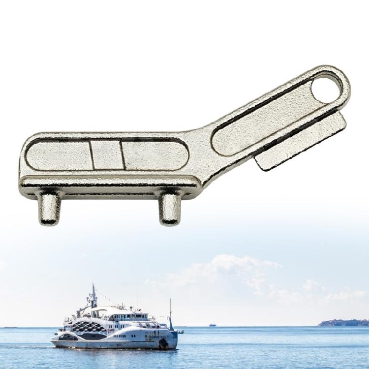 Boat Fill Cap Opener Wrench, Two Pin Marine Water Deck Key Tool with Stainless Steel Look for Daily Service Use