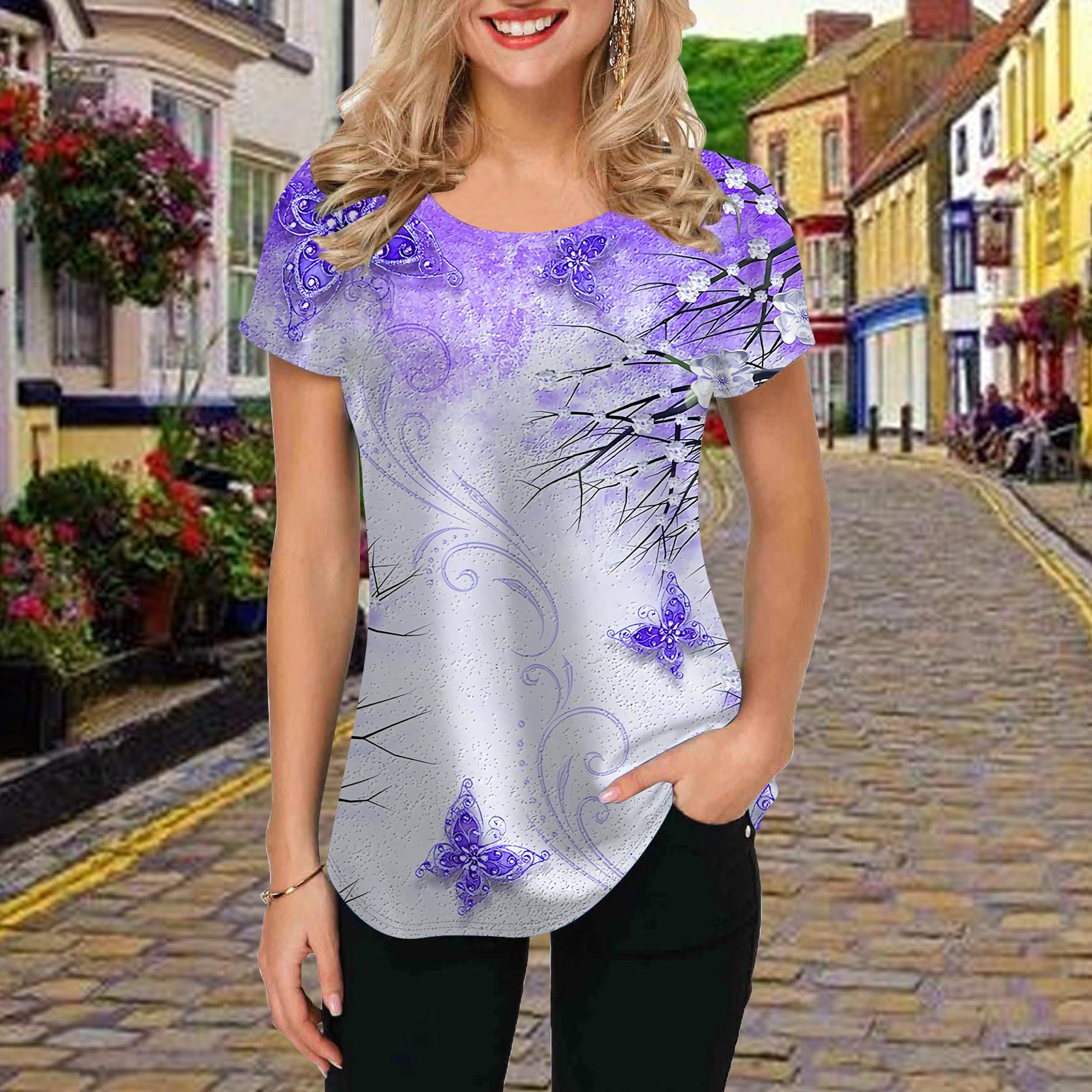 Модная женская футболка с принтом «Цветок сливы» — фото 3