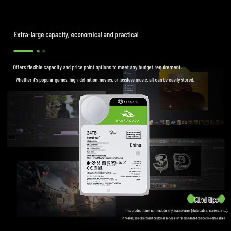 Seagate Barracuda 24TB Desktop Hard Drive