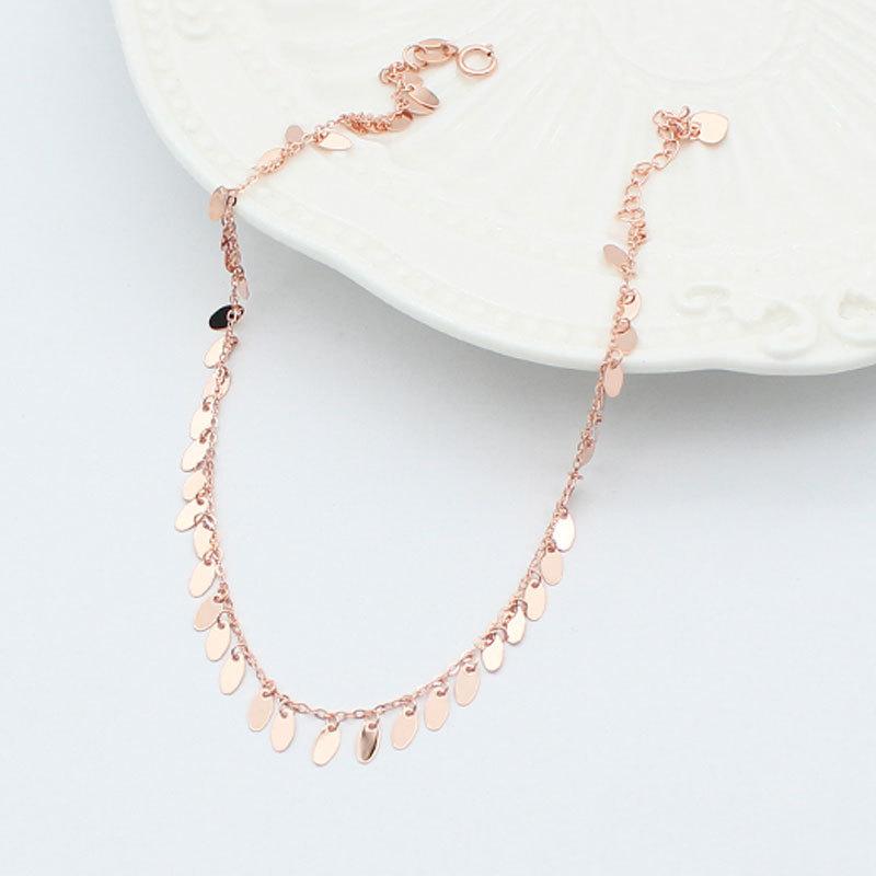 Purple Gold Shiny Rhombus Plated Rose Gold Exquisite Color Gold Design Shiny Bracelet