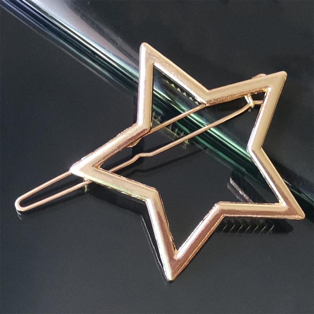 Simple Versatile Alloy Hollow Hair Clip Multiple Shaped Bangs Hairpin Headwear Hair Accessory for Female