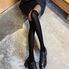 Women's Spliced Black Stockings: Spring/Autumn JK Style False Calf and Thigh Pantyhose