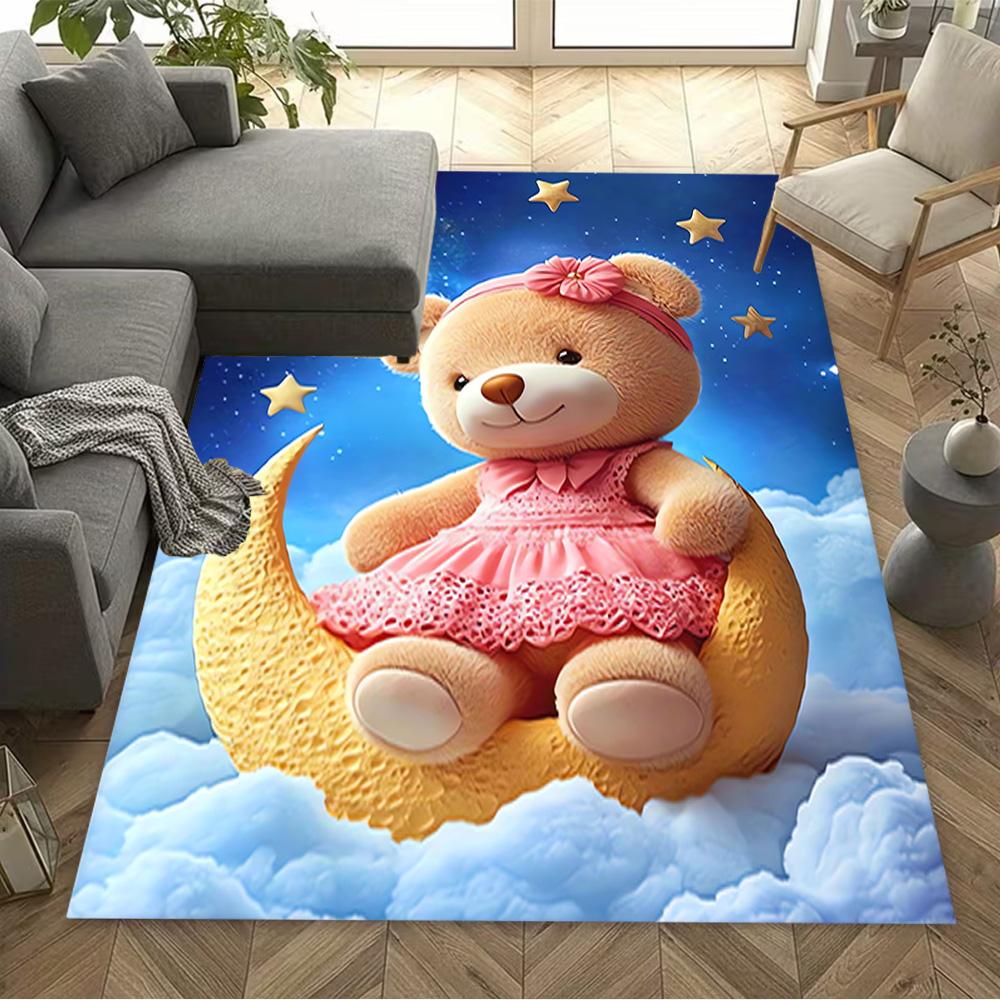 1pc cute bear rug home carpet non slip design for bedroom gift