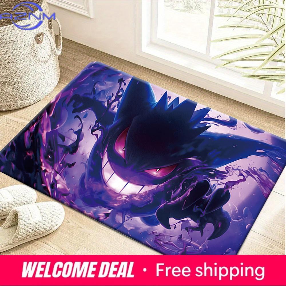 Pokemon Gengar Purple Ghost Art Print Non-slip Doormat Soft Floor Mat for Home Decor 40x60cm
