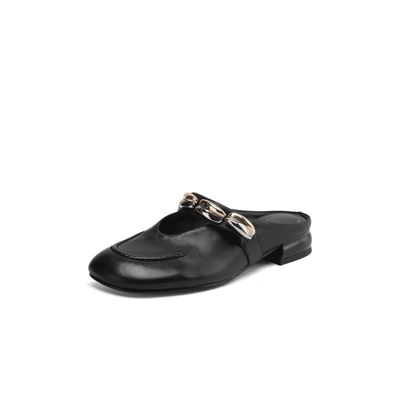 New Style of Women's Shoes with Thick Heels and Flip-flops