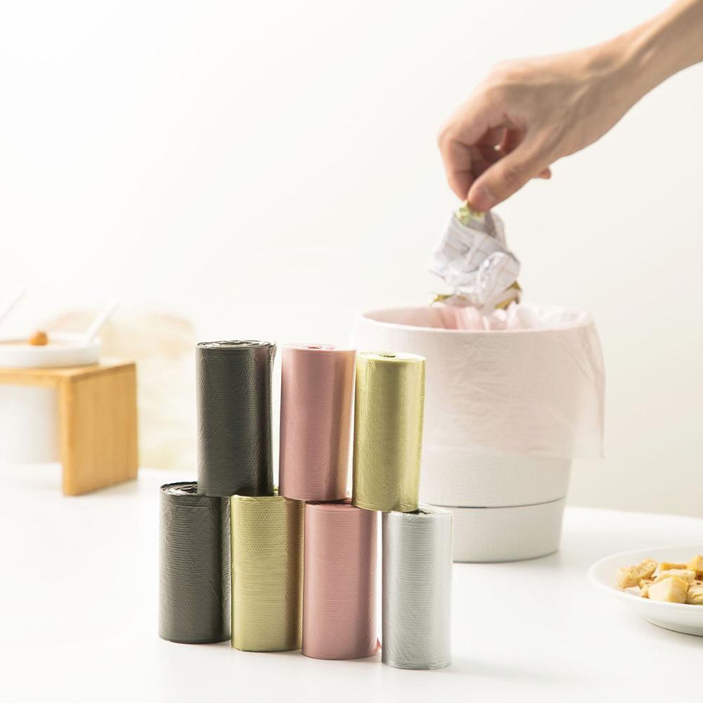 120Pcs/4rolls Small Garbage Bags Roll Disposable Car Trash Waste Bag for Desktop Trash Can
