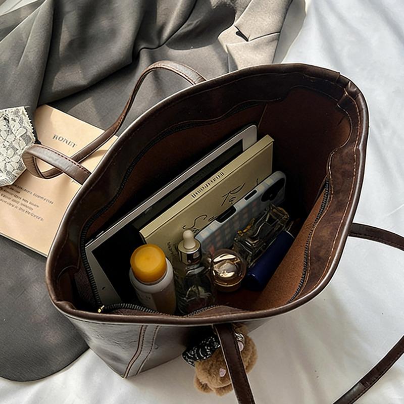Tote Bag Women's Large-capacity Commuter Shoulder Bag Winter Fashion Trend Simple Handbag