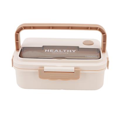 Plastic 3 Compartment Lunch Box 1000ml Microwave Safe Bento Box for Kids Adults Students Office