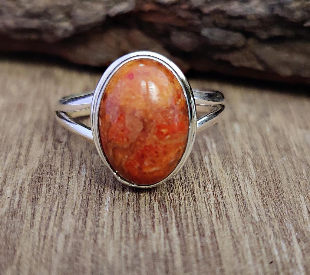 Sponge Coral Ring, Women Ring, Coral Ring, 925 Solid Sterling Silver Ring, Statement Ring, Gift for Her