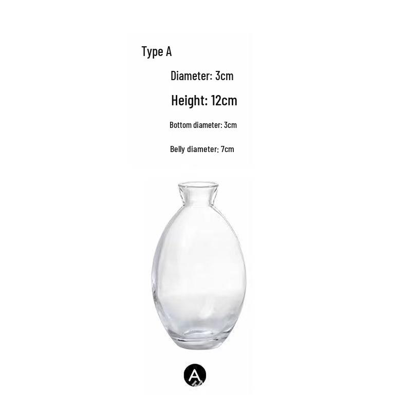 Elegant Transparent Mini Vase Set for Fresh Flowers, Craft Ornaments for Living Room Décor