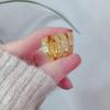 Mary Super Sparkly Crushed Ice Ring - Affordable Luxury Fashion Gold Open Ring for Women - Trendy Jewelry