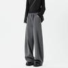 Autumn and winter new casual pants men's American design sense Hong Kong style loose trend retro straight wide-leg trousers