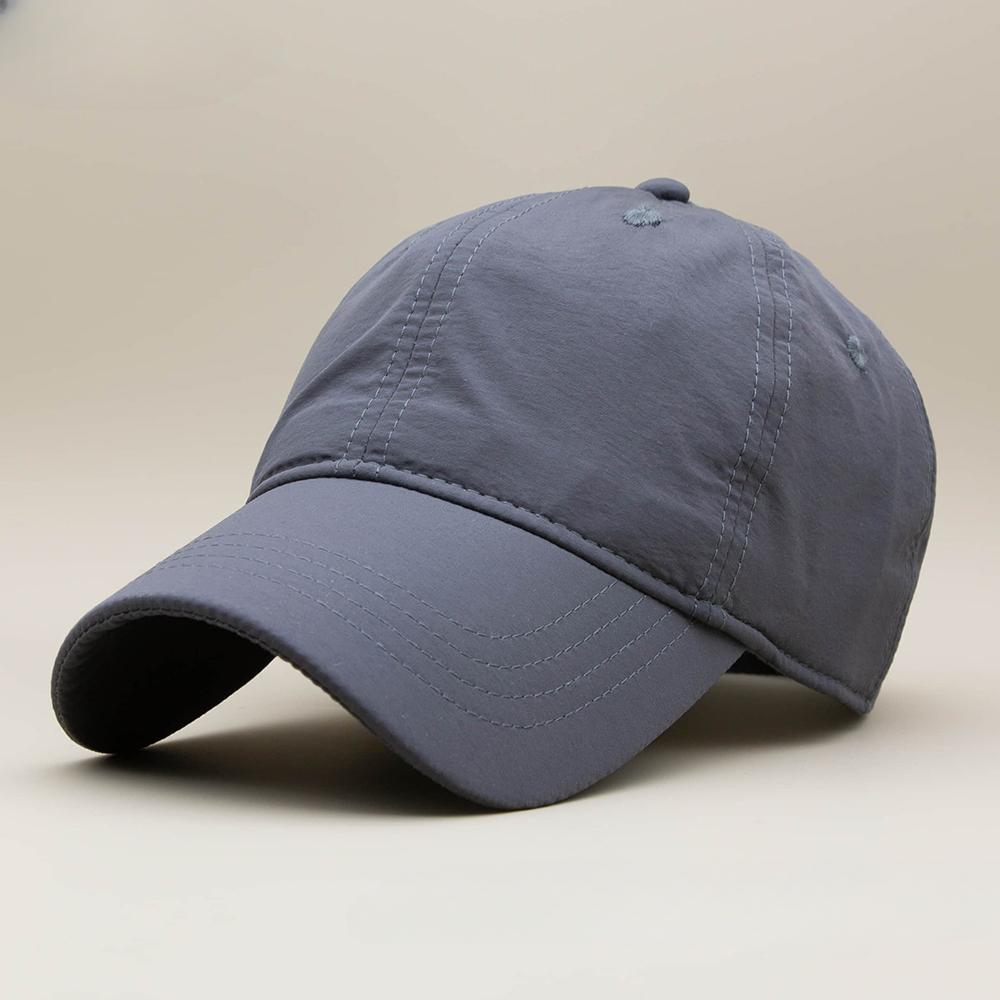 

Summer Lightweight Quick Drying Baseball Cap Man Plus Hat Male Outdoor Sport Oversized Men s Navy Baseball Cap for Big Heads 63-67cm темно-сірий колір