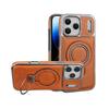 Magnetic Suction Leather Case for iPhone 17 Pro Max, 17 Air; Full Coverage, Drop-Proof Bracket.