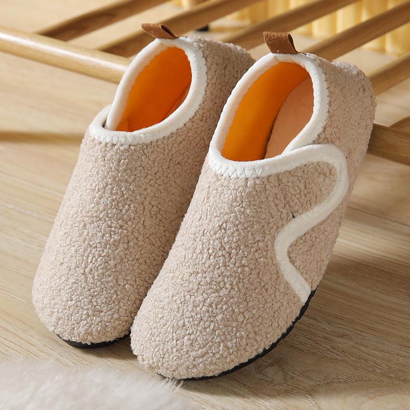 Chaussons d'intérieur d'hiver doublés de peluche pour femme - Pantoufles à enfiler douces doublées de peluche avec , Doublure intérieure douillette en peluche toutes saisons, Chaussures d'intérieur décontractées