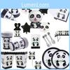 Charming Cartoon Panda Party Supplies Tableware Decor For Children's Day Festivities