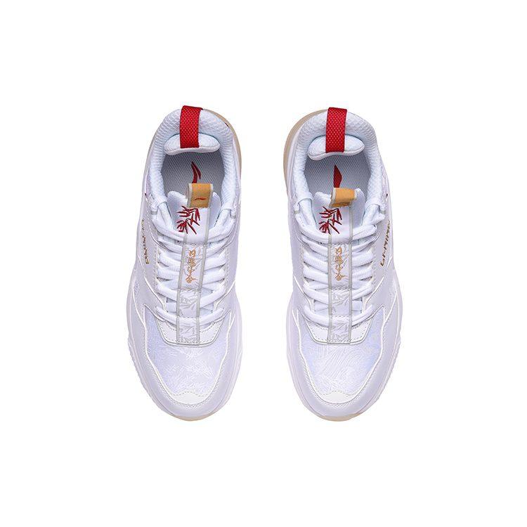 LiNing 001 Daily Gold Rush Journey CNY Durable Breathable Low-Top Running Shoes Women's White Red AGCR028-2