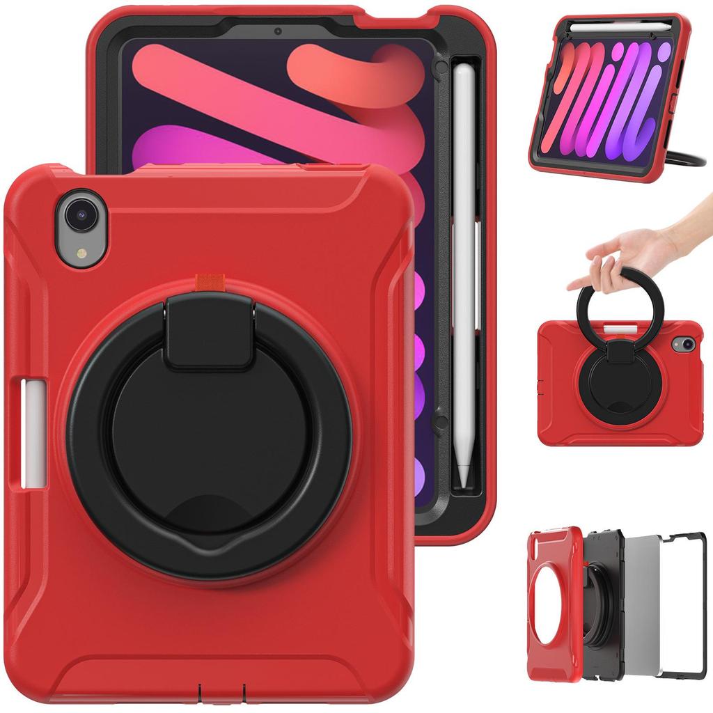 iPad Mini 6 Protective Case with Rotating Stand & Large Handle