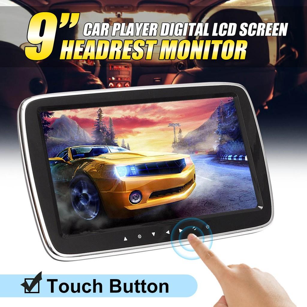USB/SD/HDMI/IR/FM TFT LCD Digital Screen Touch Button Game Remote Control 9Inches HD Car Headrest Monitor DVD Video Player