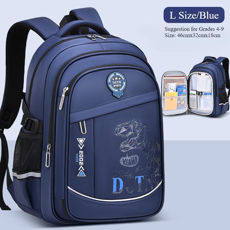 School Open Must Have Children's Backpack New Refrigerator Style Side Door Schoolbag Lightweight Burden Reduce Primary Secondary School Boys' Book Bag