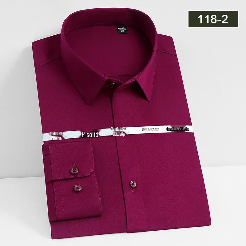 Unisex Long Sleeve Bamboo Fiber Non-Iron Shirt - High Drape and Elastic, Available In Stock.