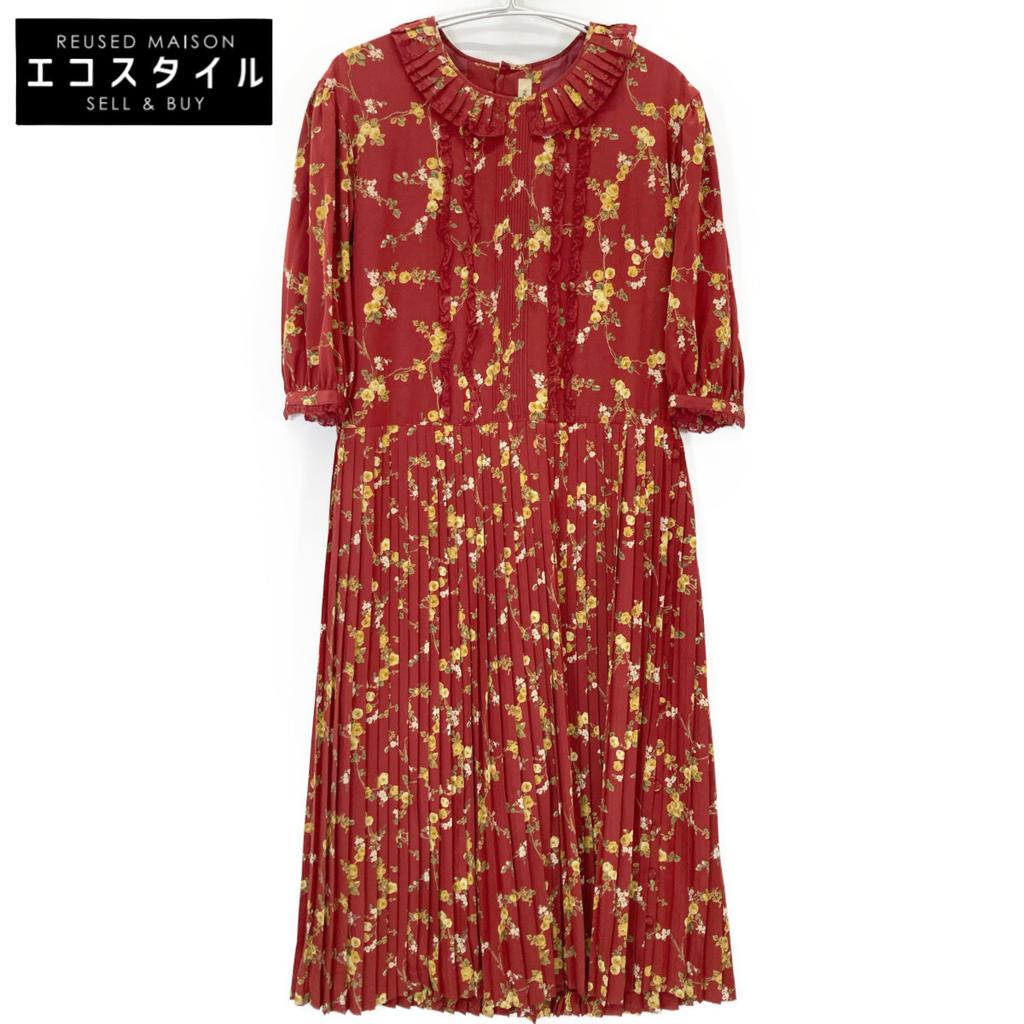 INGEBORG Red Flower One Piece Dress Not Written RedUsed