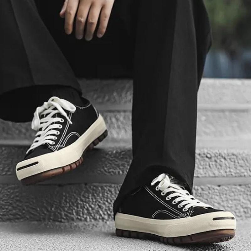 Men Canvas Shoes Platform Breathable Lace Up Board Shoes Fashion Korean Style Citywalk Casual Sneakers for Women Zapatos De Lona