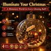8Pcs 3D Glowing Christmas Story Ornament   3.15 Inch Miniature Diorama Ball with Warm LED Light   Shatterproof Plastic Holiday Tree Decor Gift