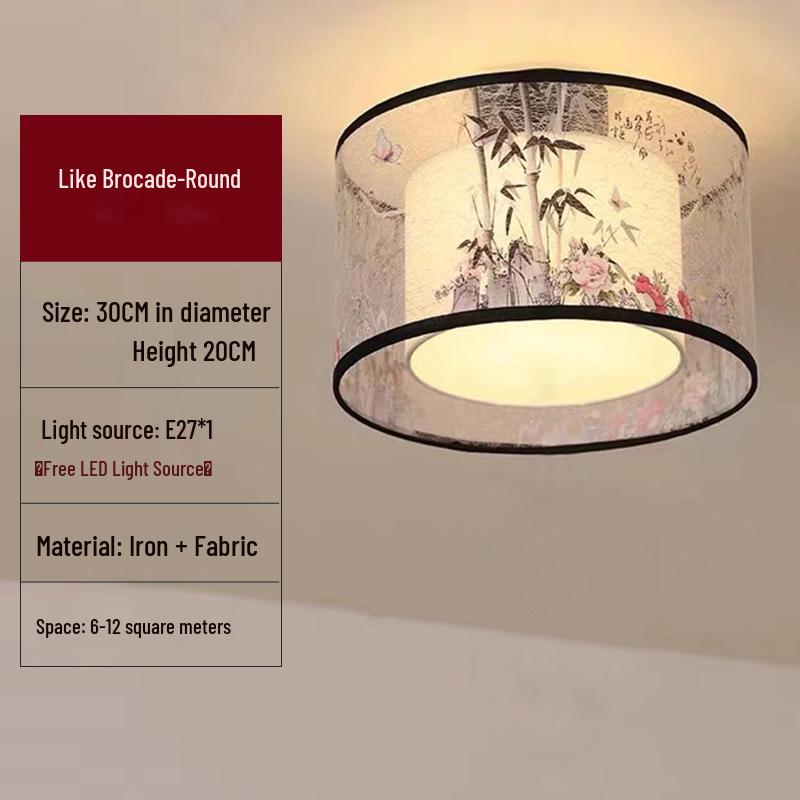 LED Ceiling Light for Balcony, Hallway, or Bedroom - New Chinese Style Small Pendant Light