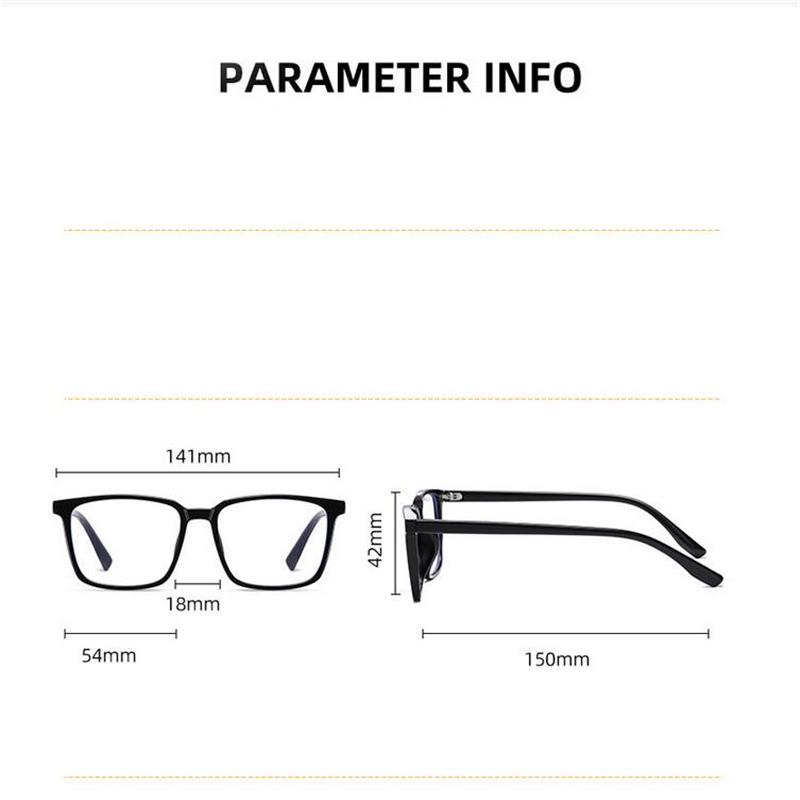 Transparent Tea Frame 1.56 Aspherical Lens Anti-Blue Light Single Vision Prescription Eyeglasses Women Men 0 -0.5 -0.75 To -6.0