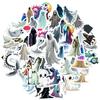 35pcs-70pcs Spooky Spirit Stickers Eerie Halloween Funny Stickers PVC Sticker For Fridge Guitar Suitcase