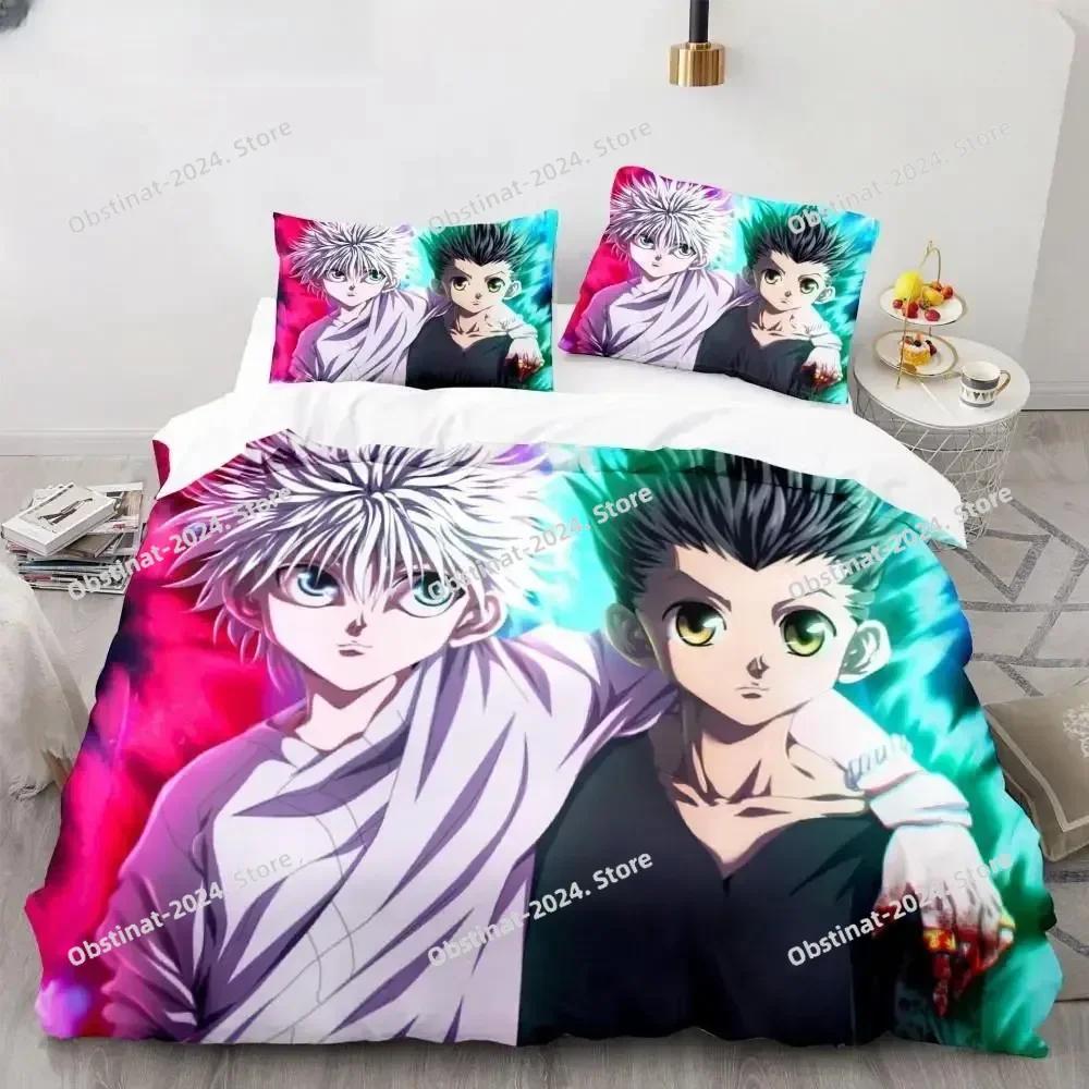 Neues Japan Anime Hunter X Hunter Biscuit Krueger Bettwäsche-Set Bedrucktes Bettwäsche-Set Mit Kissenbezug Bettdeckenbezug Weich Einzel Doppel
