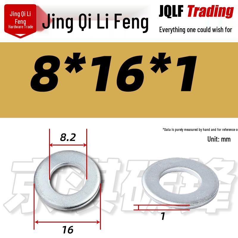 4.8 Grade Galvanized Flat Washer, M3-M14, Thickened Iron Gasket
