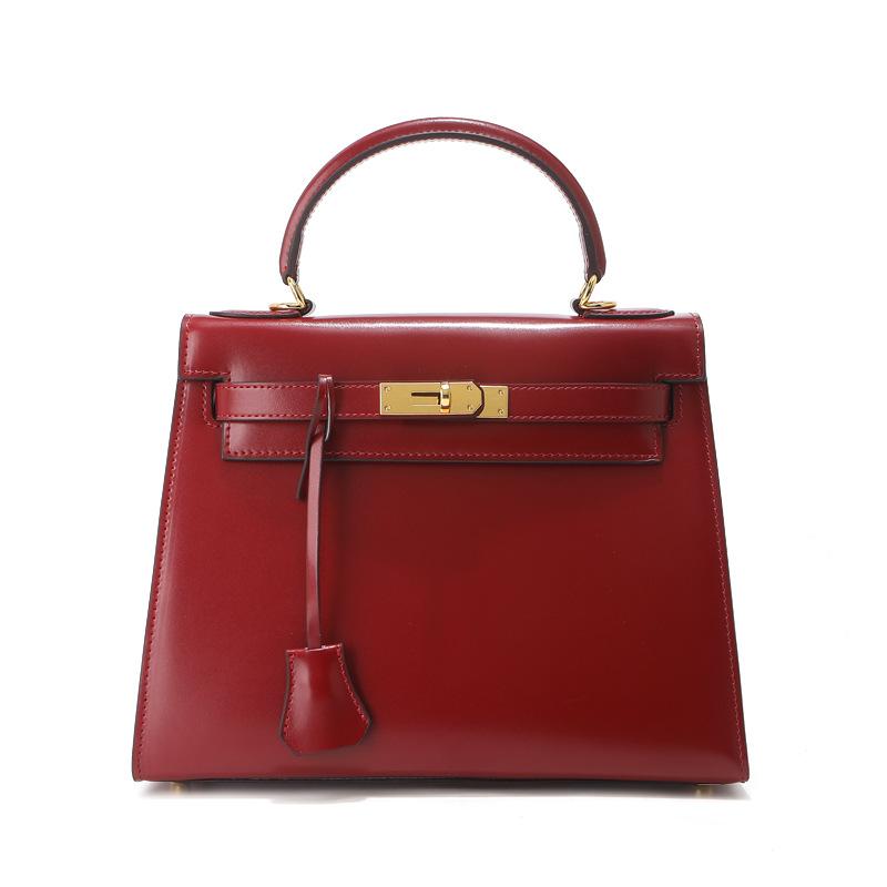 Borsa in Pelle da Donna Kelly Cowhide Lucida Seconda Generazione Grande Capacità da Pendolare Borsa a Spalla/Mano Borsa a Tracolla