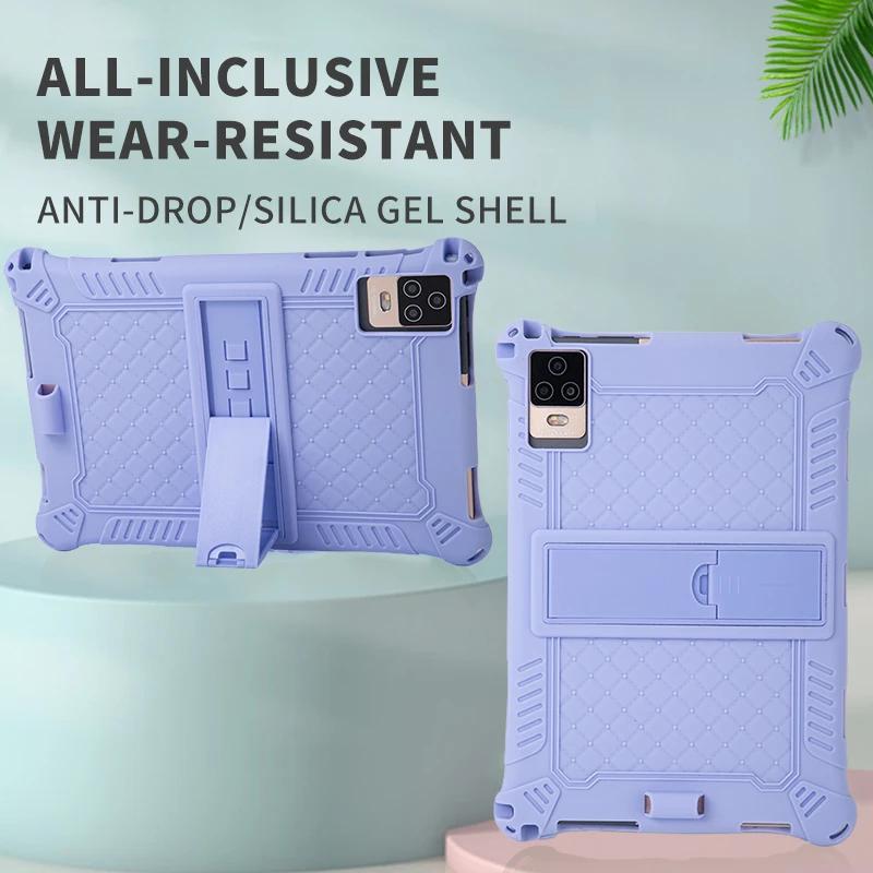 10.1 Universal Case Soft Silicone Tablet Funda for 10 10.1 Inch Android Tablet PC Shockproof Stand Cover Case L 9.57in W 6.42in