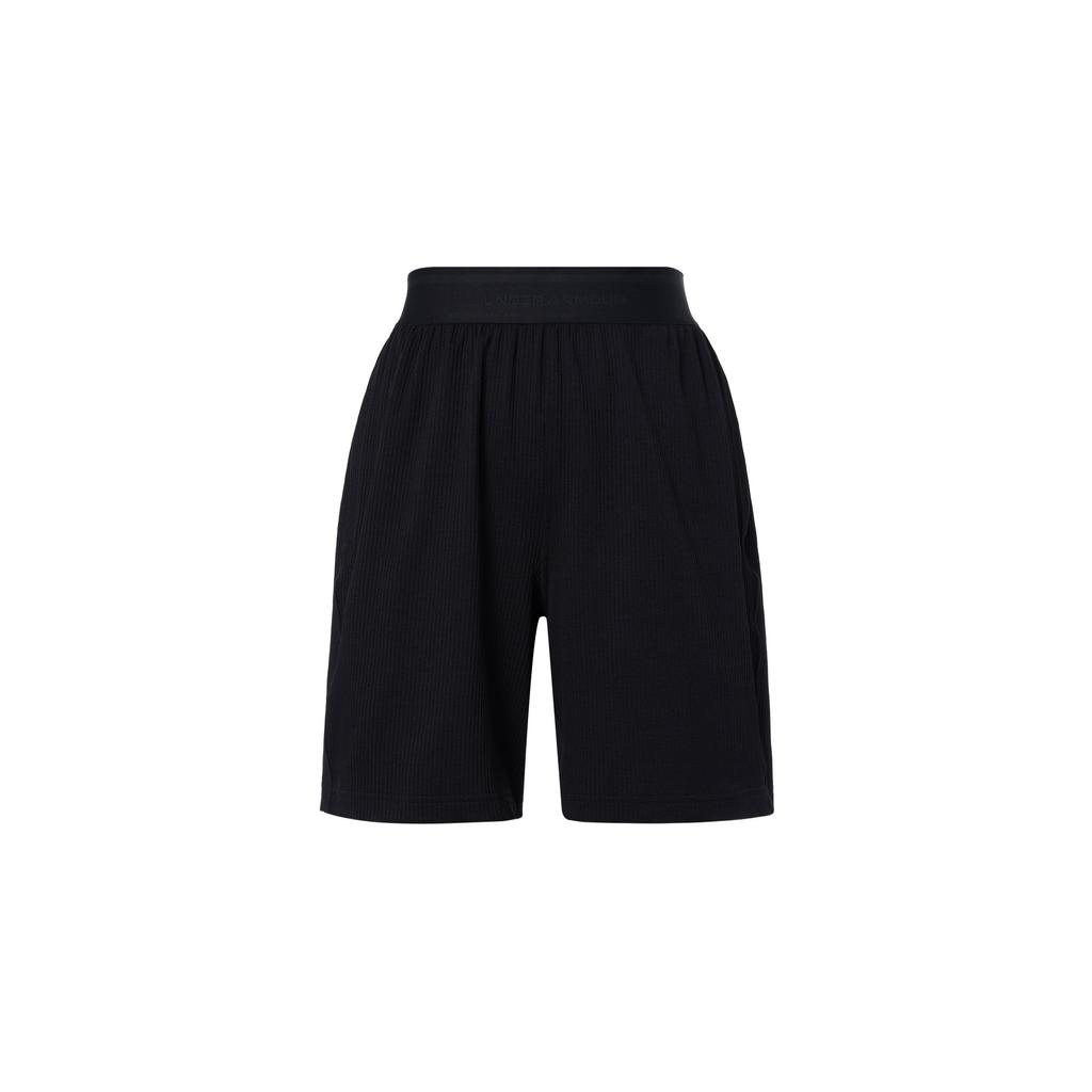 Under Armour Solid Color Elastic Casual Straight Leg Loose Sports Shorts Men Shorts Black 1383101-001